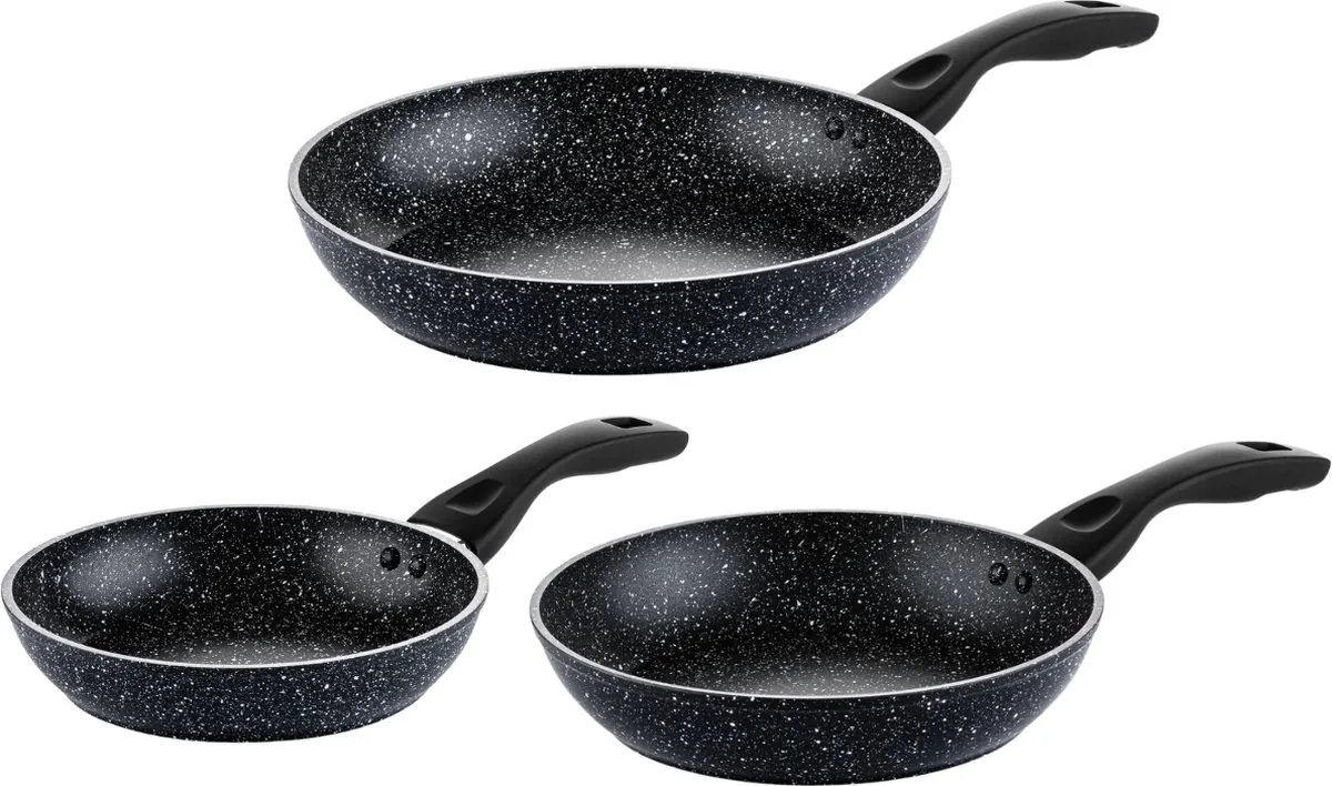 Westinghouse Pannenset - Black Marble - 3-delig