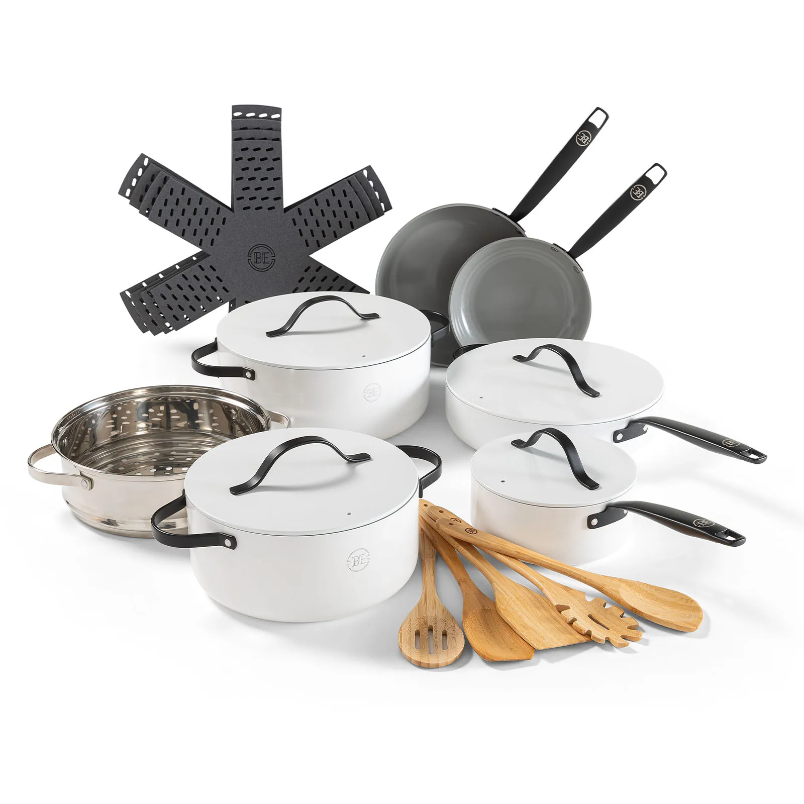 BE Living 6-delige Pannenset + Accessoires - Keramisch