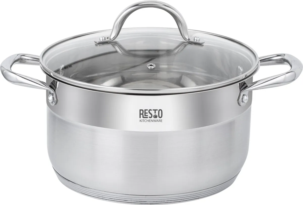 Resto - Rigel Kookpan - Braadpan - Glazen deksel 6,2L