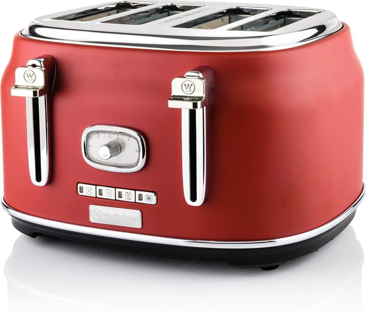 Westinghouse Retro 4 Slice Broodrooster - Rood