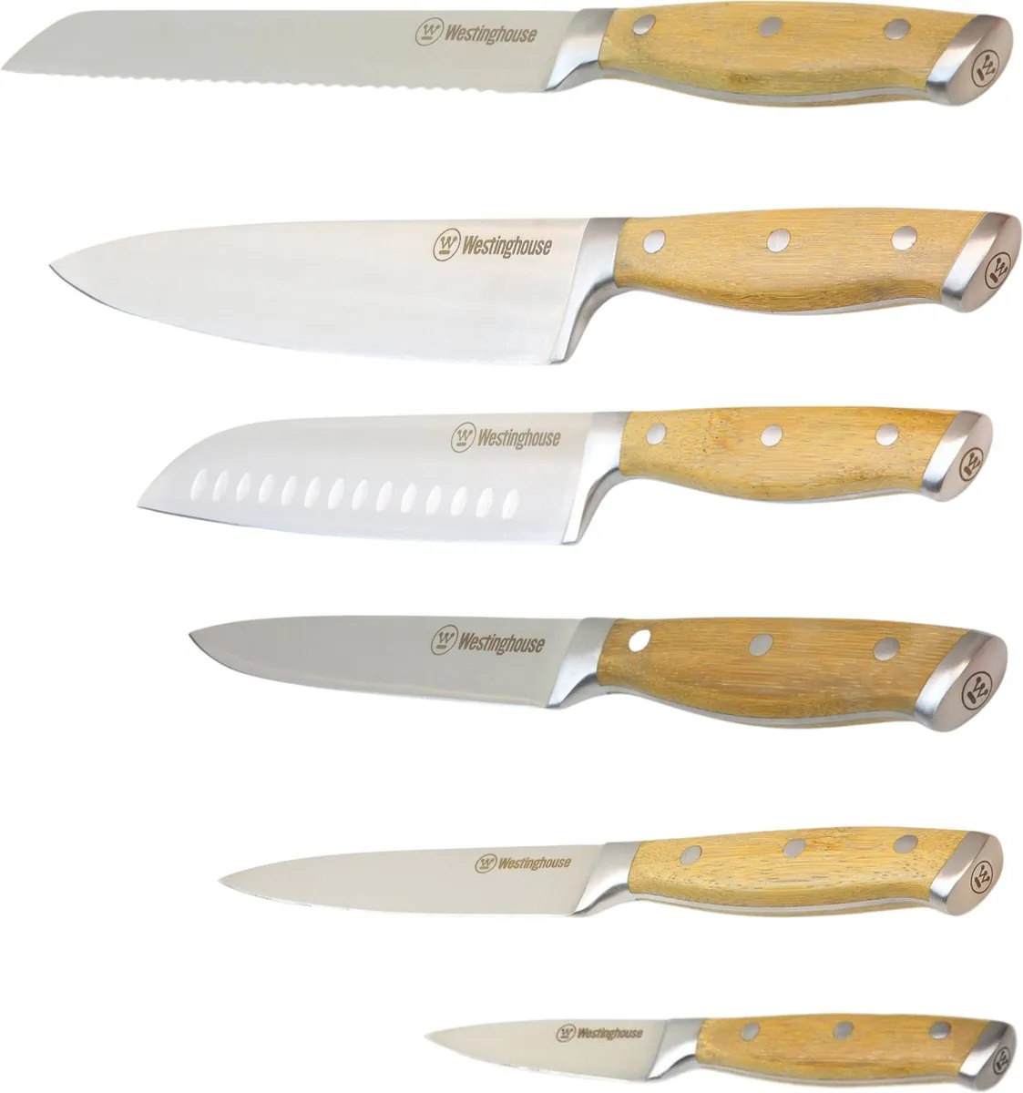 Westinghouse - Messenset - RVS - 6 delig