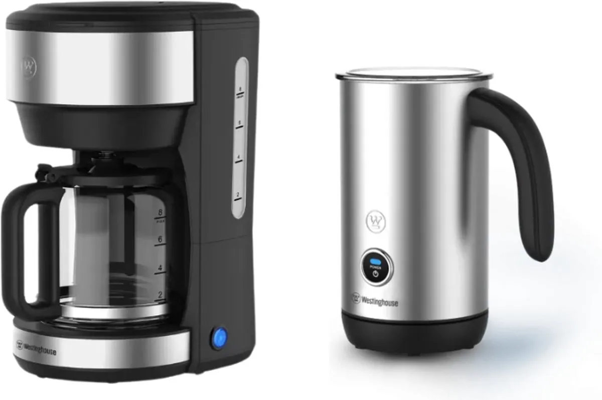 Westinghouse - Basic Serie set - Melkopschuimer + Koffiezetapparaat