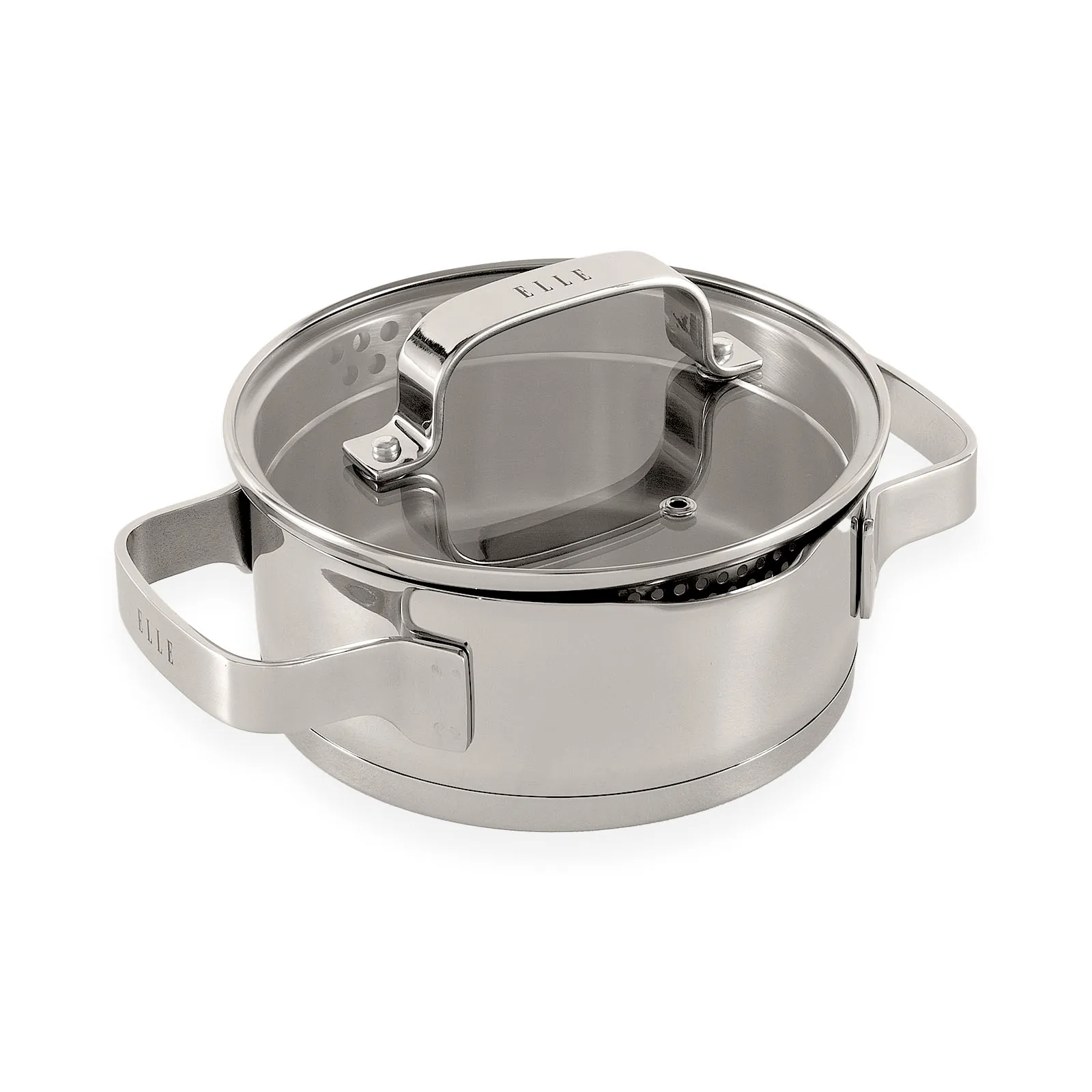 ELLE Gourmet Moderne Kookpan met Deksel - Ø 16 cm - Geschikt voor alle warmtebronnen